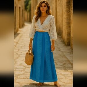 VINTAGE 70S TAHITI ISLAND BATIK MAXI SKIRT SMALL